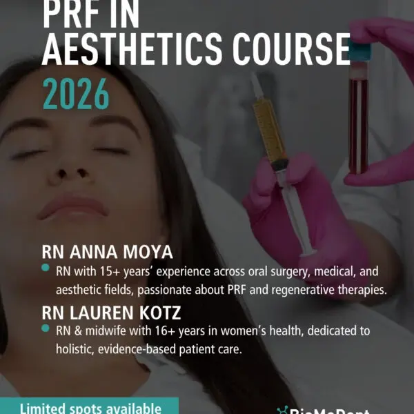 PRF Mastery Course in Facial Aesthetics by RN Anna Moya & RN Lauren Kotz