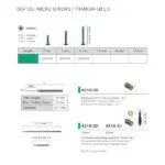 Devemed Dev-os Micro Screws Titanium, Pilotdrill, Screwdriver blade Ø 1.0mm