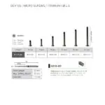 Devemed Dev-os Micro Screws, Pilotdrill Ø 1.5 mm